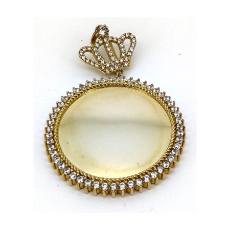 Medalla medalla circonitas de oro 18k
